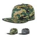 Decky RP1 - Fitted Flat Bill Hat, Retro Fitted Cap